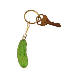 Pickle Enamel Keychain