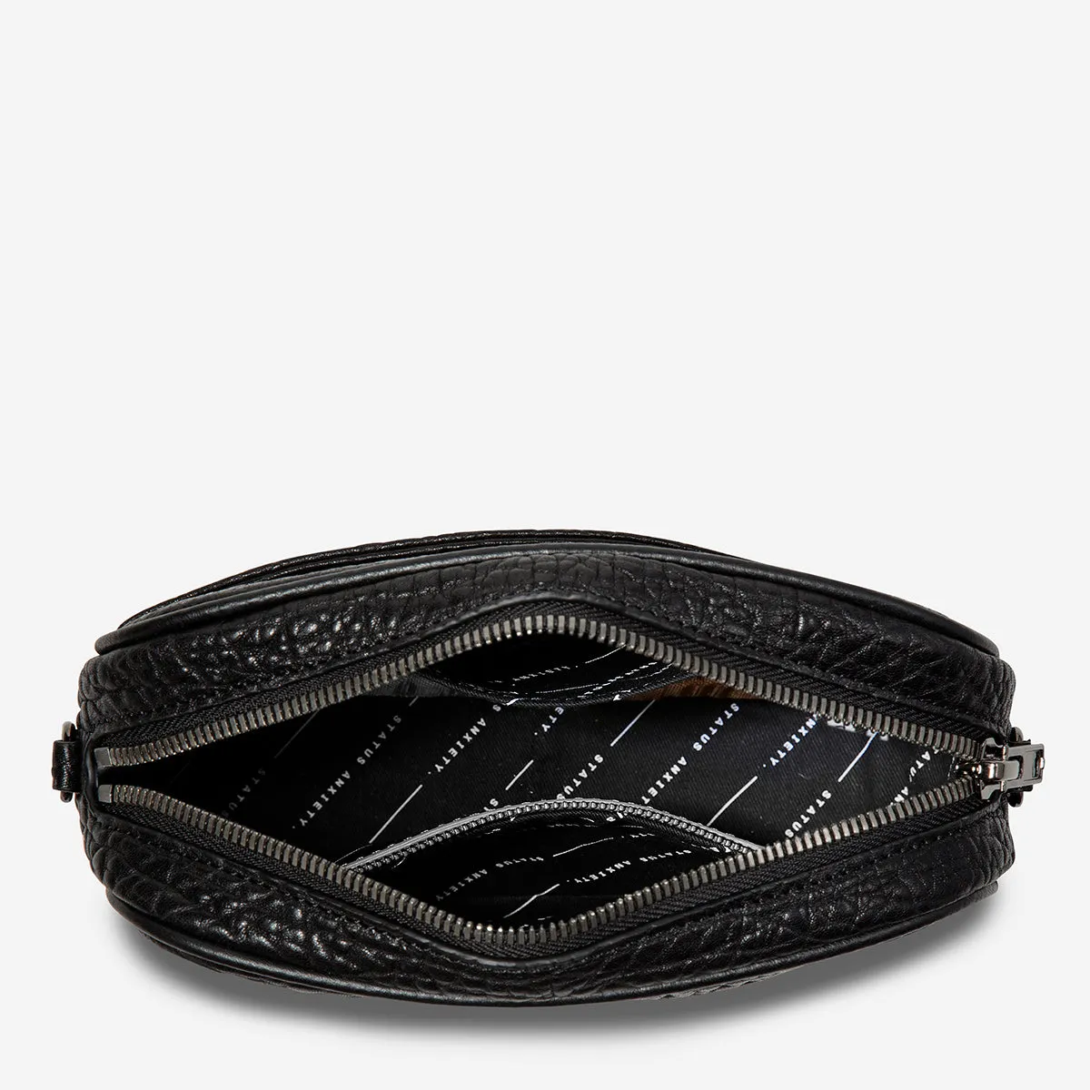 Plunder Bag With Webbed Strap - Black Bubble