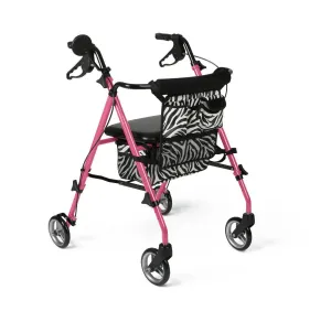 Posh Rollator with 6" Wheels, Pink