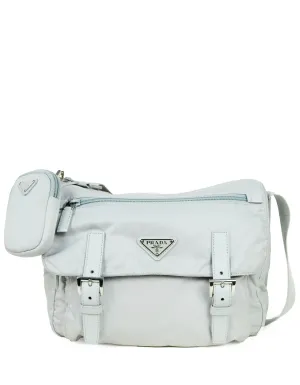 Prada 2021 Cornflower Blue Re-Nylon Messenger Bag