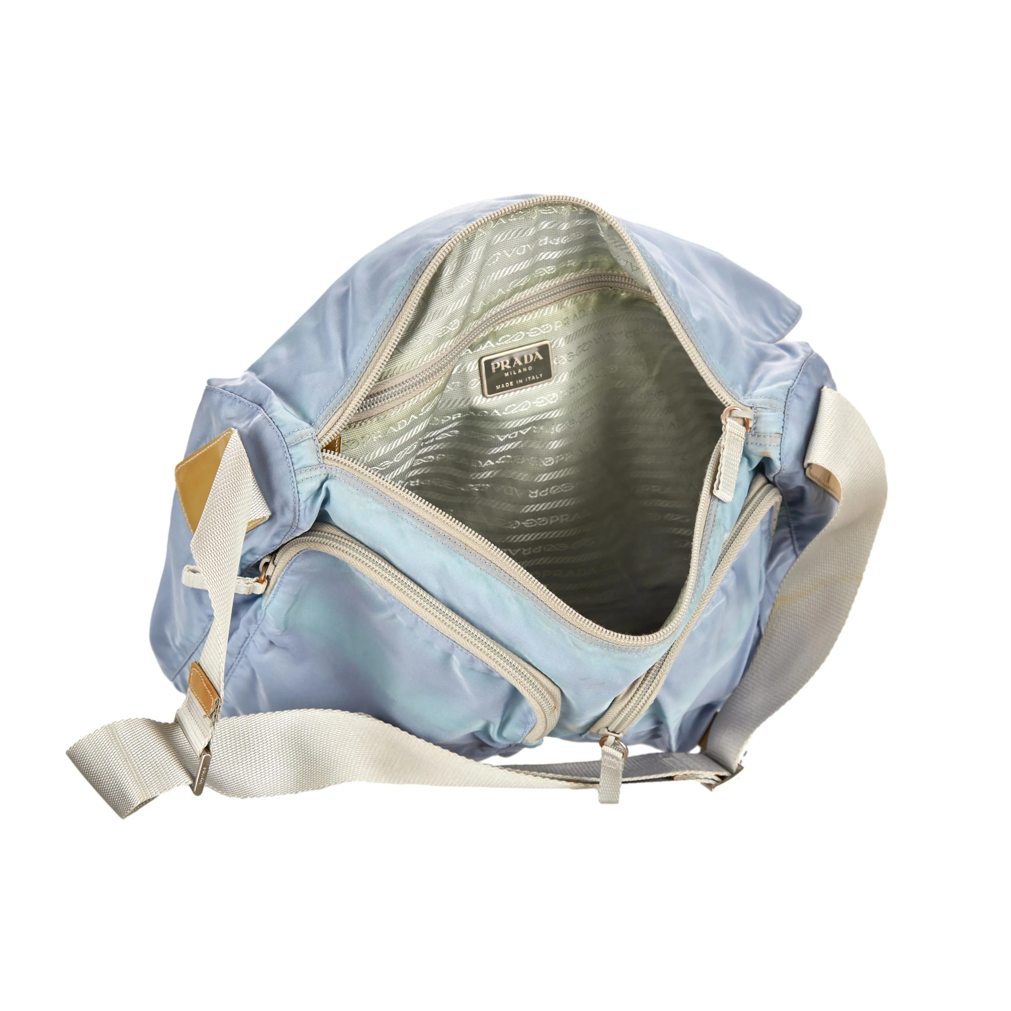 Prada Baby Blue Nylon Messenger bag