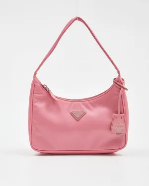 Prada Begonia Pink Nylon Re-Edition 2000 Shoulder Bag