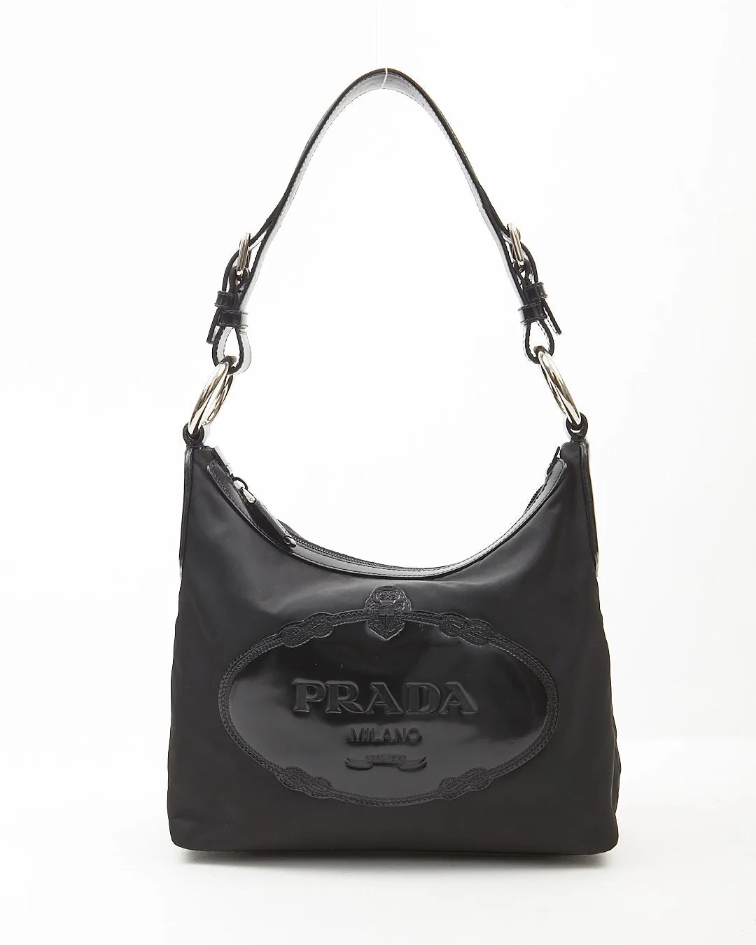 Prada Black Nylon Canapa Shoulder Bag