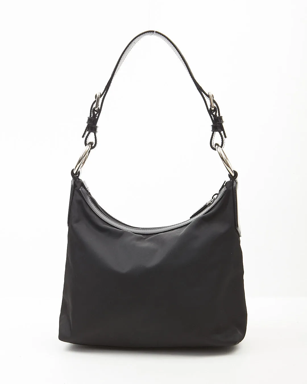 Prada Black Nylon Canapa Shoulder Bag