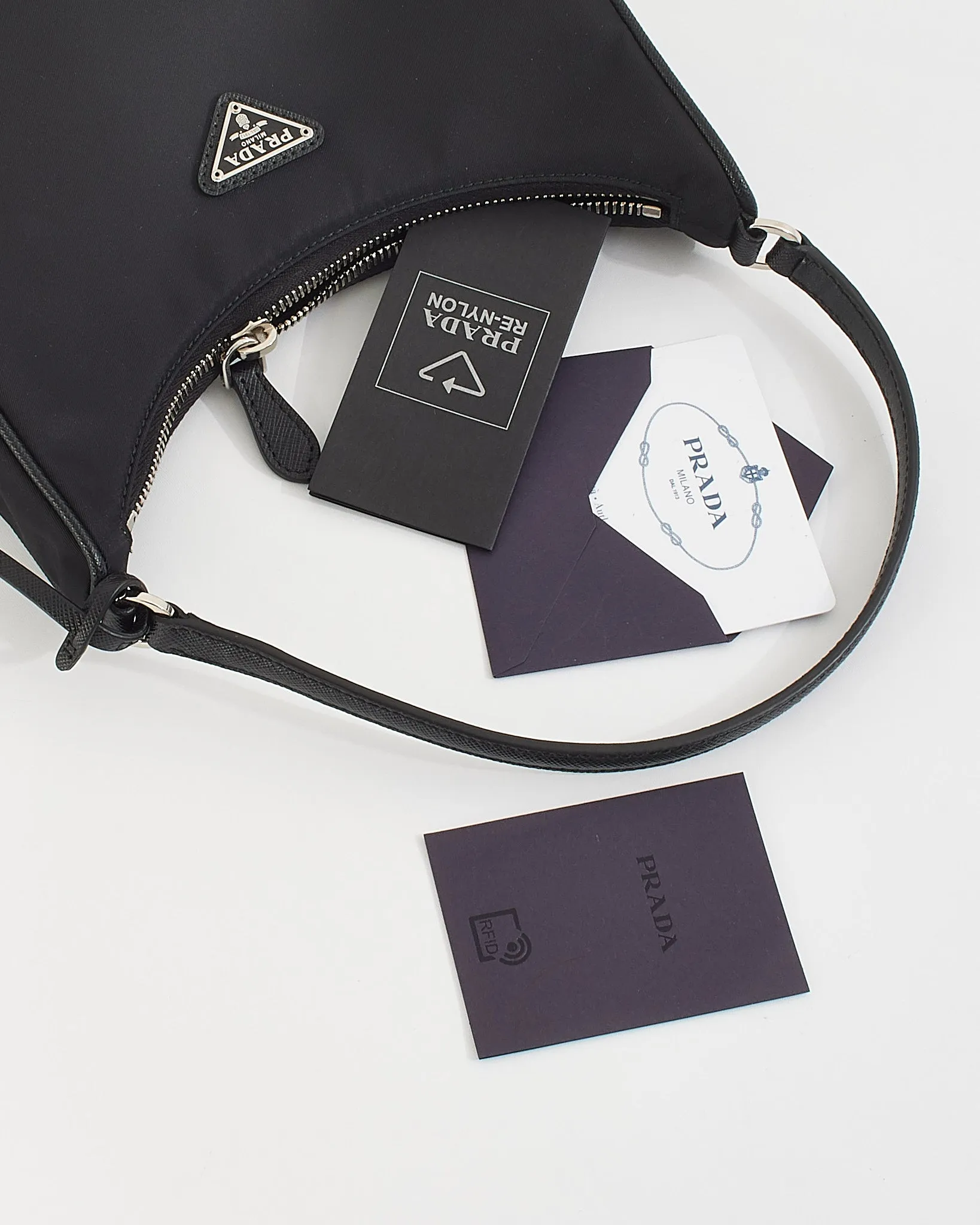 Prada Black Nylon Re-Edition 2005 Mini Bag
