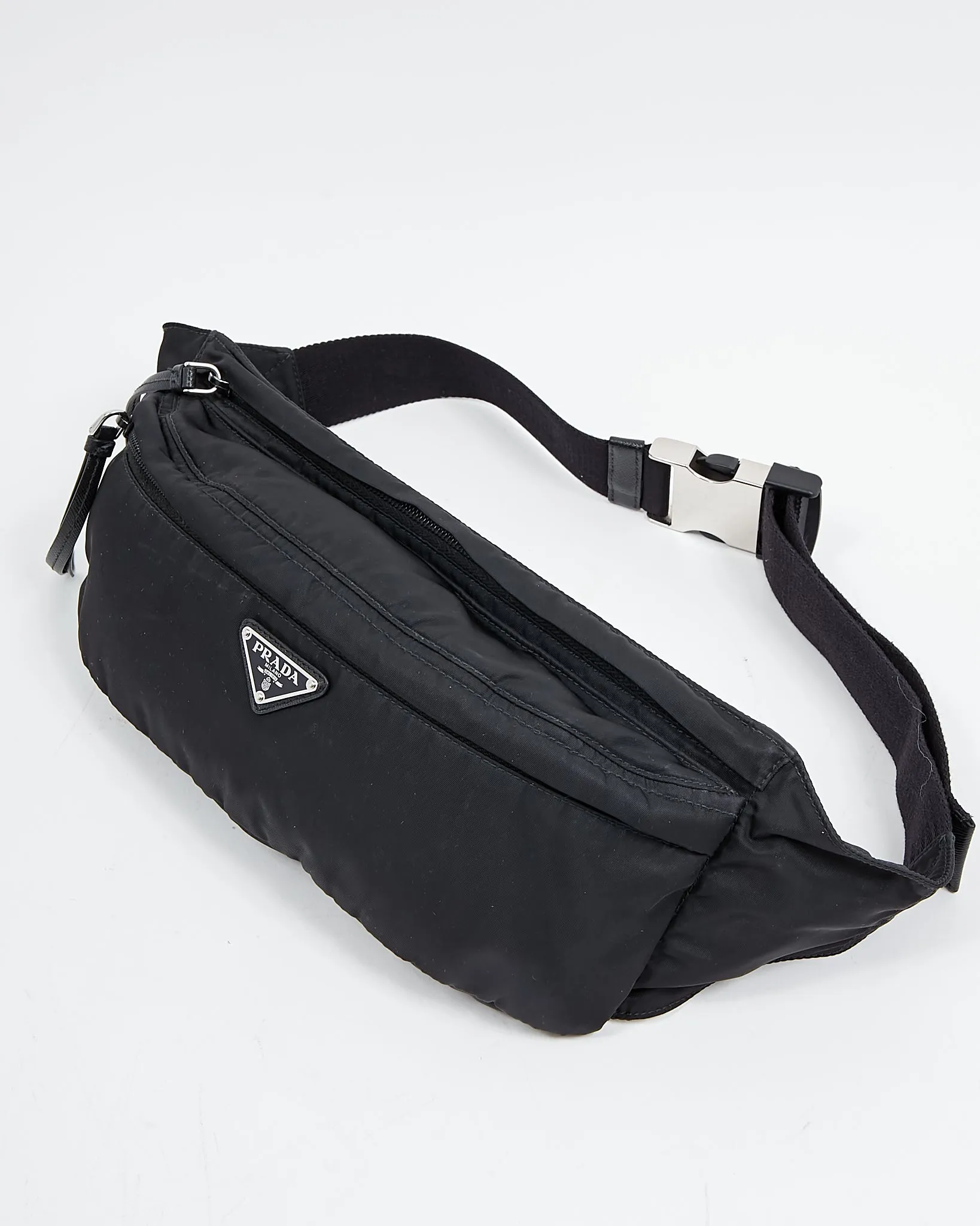 Prada Black Nylon Tessuto Belt Bag - S