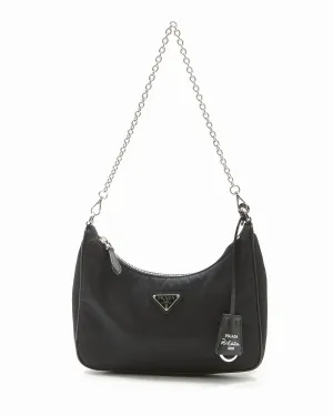 Prada Black Nylon Tessuto Re Edition 2005 Bag