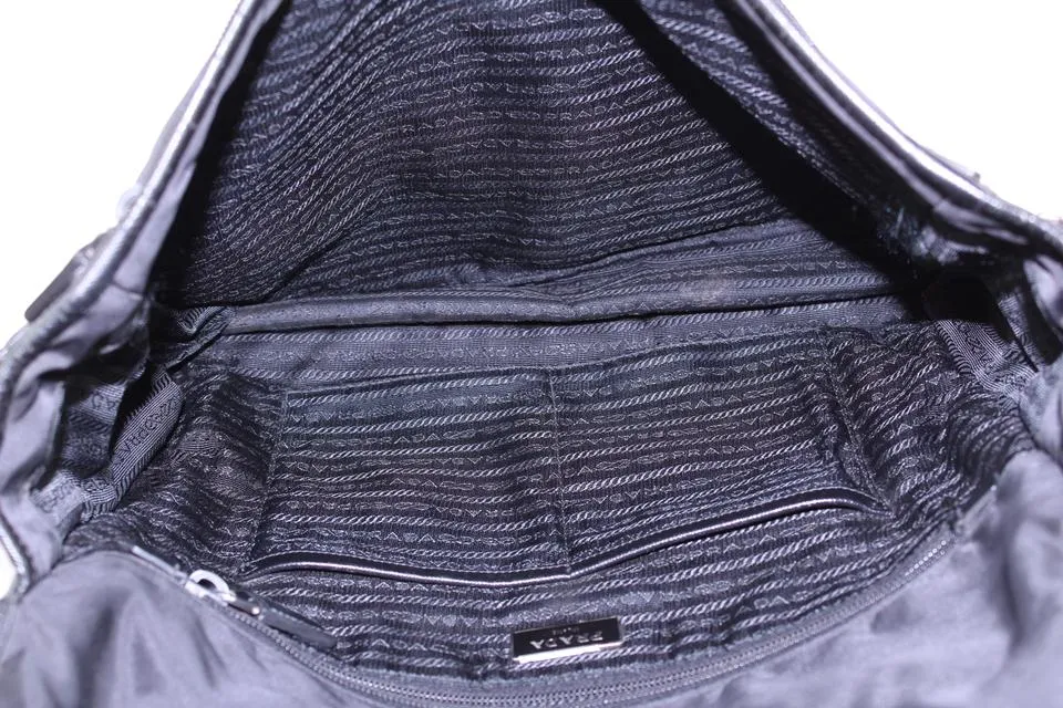 Prada Black Tessuto Messenger Crossbody Bag 8pr1229
