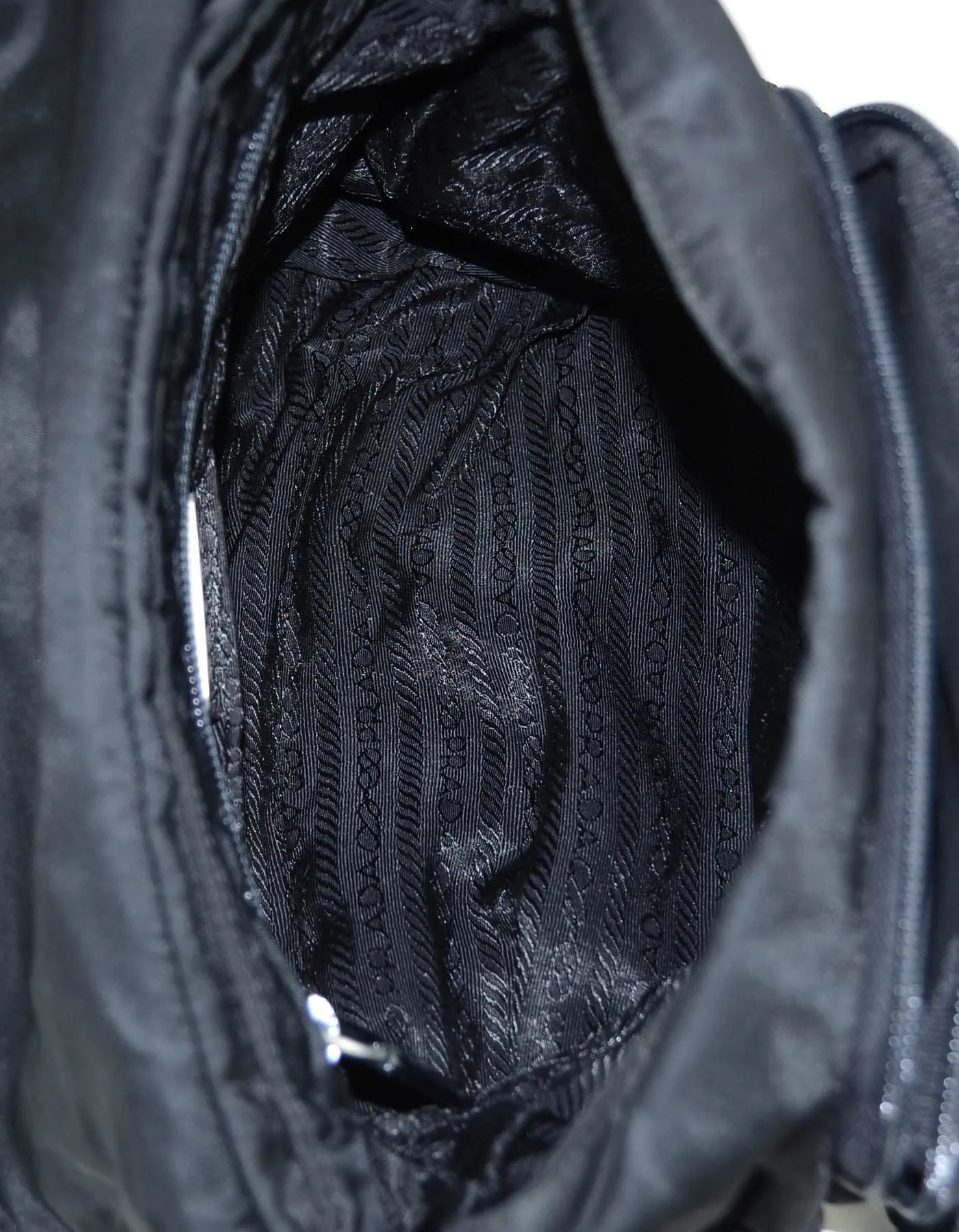 Prada Black Tessuto Nylon Flap Messenger Bag