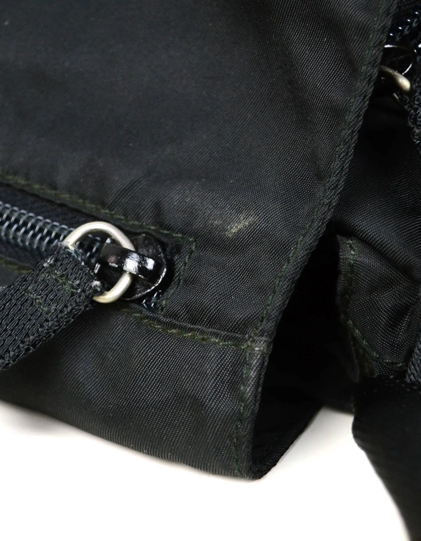 Prada Black Tessuto Nylon Flap Messenger Bag