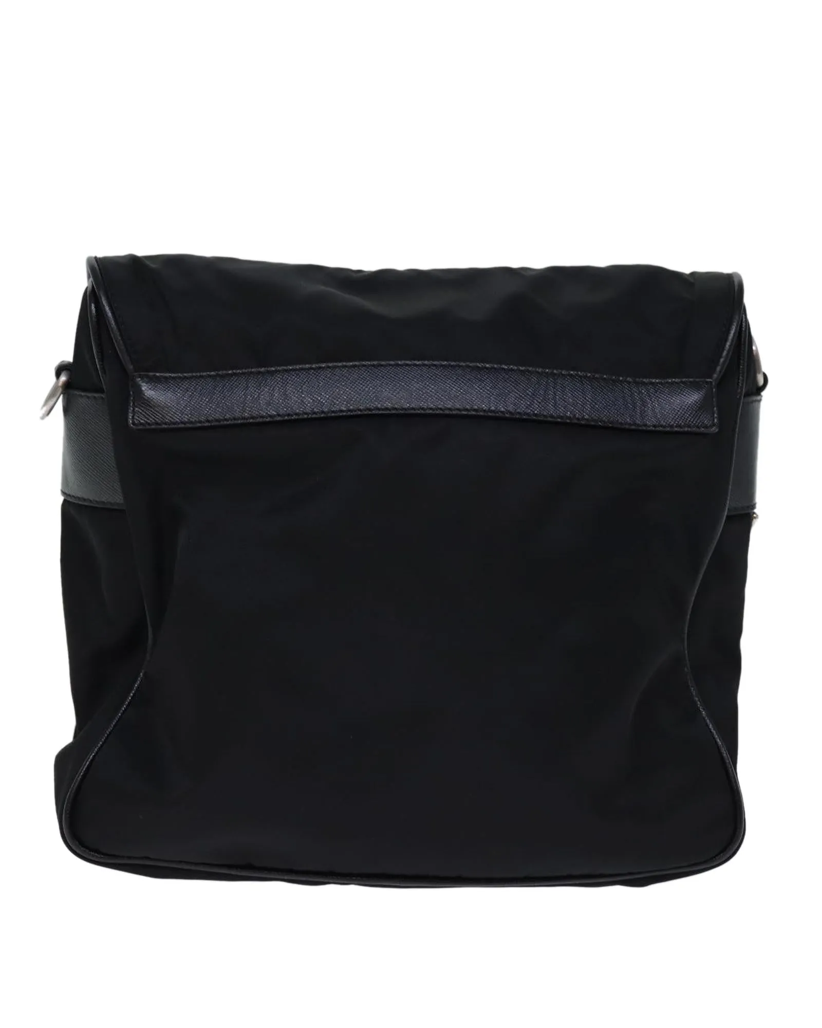 Prada Nylon Messenger Bag Buckle Closure