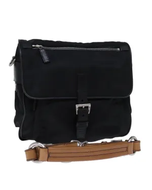 Prada Nylon Messenger Bag Buckle Closure