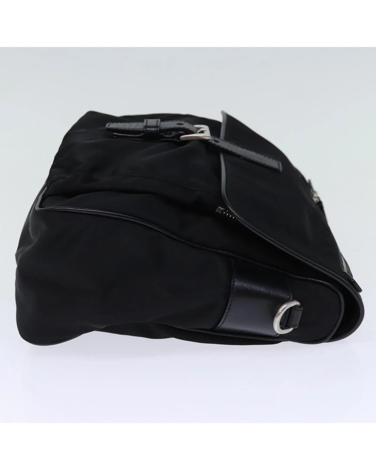 Prada Nylon Messenger Bag Buckle Closure