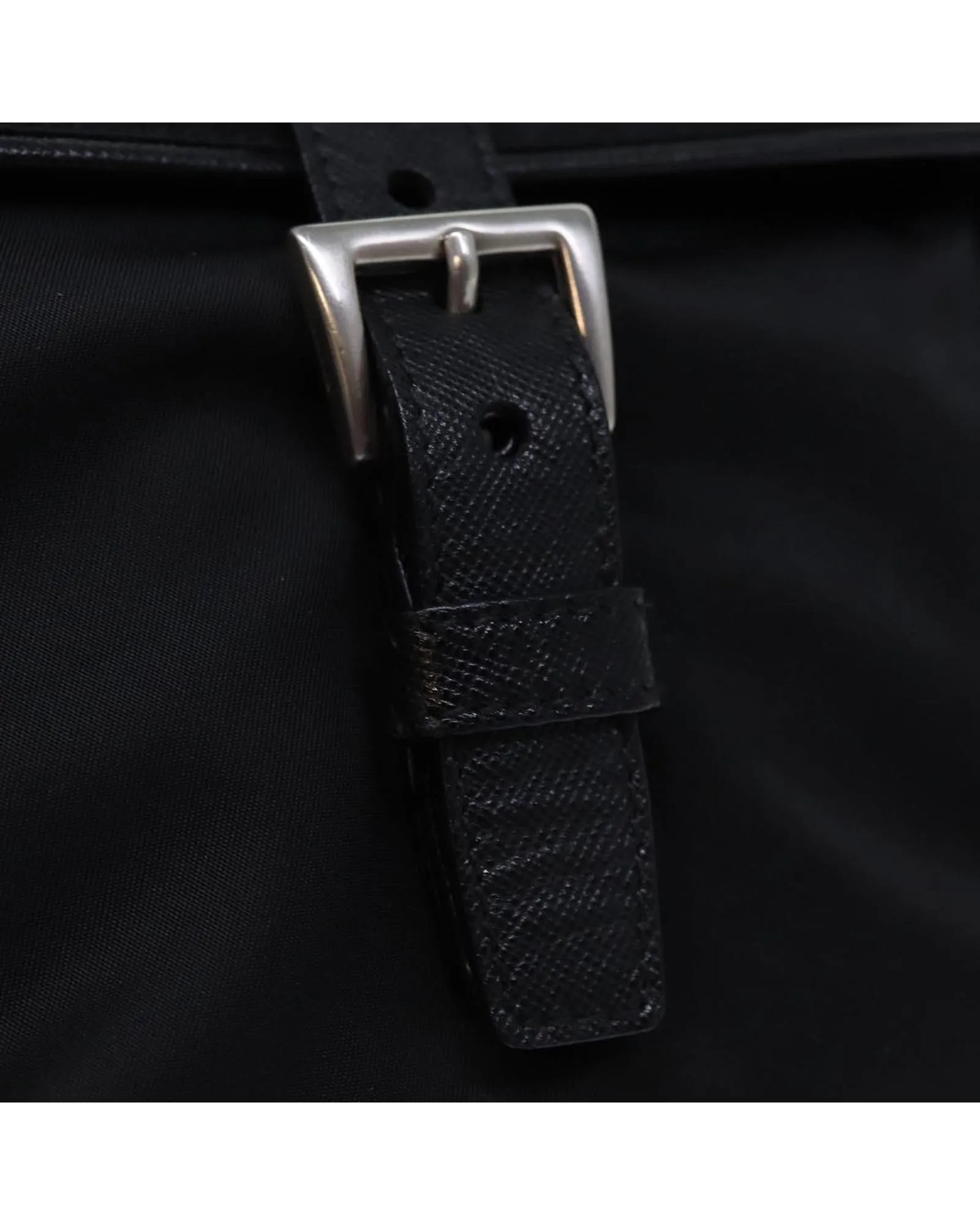 Prada Nylon Messenger Bag Buckle Closure