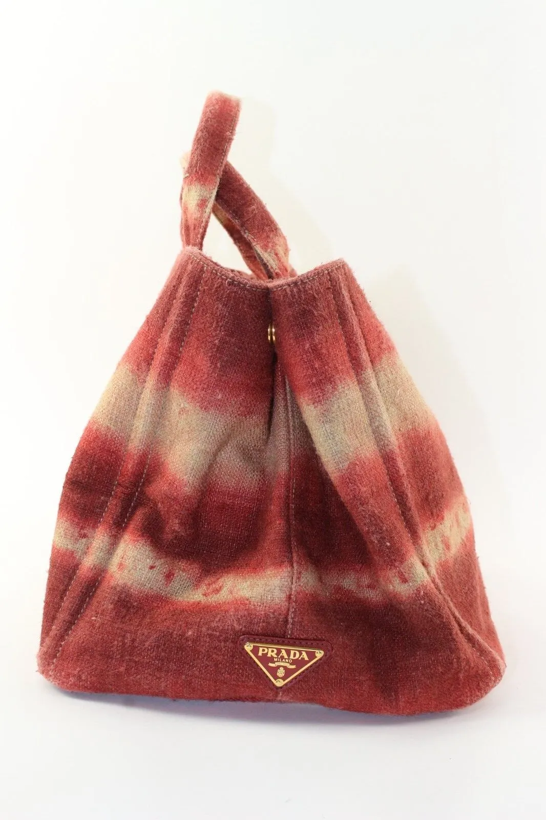 Prada Rare Striped Ombre Tie Dye Canapa Tote 1PR1226K