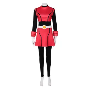 Princess Peach: Showtime! Mighty Peach Red Suit Cosplay Costume Outfits
