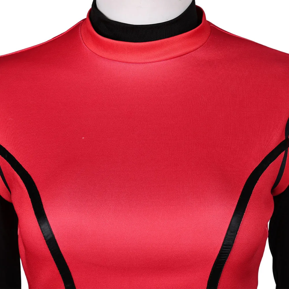 Princess Peach: Showtime! Mighty Peach Red Suit Cosplay Costume Outfits