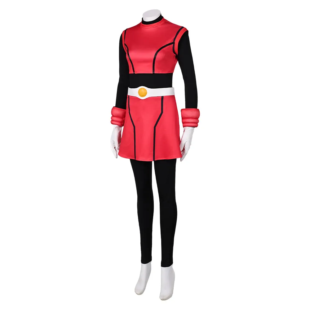Princess Peach: Showtime! Mighty Peach Red Suit Cosplay Costume Outfits