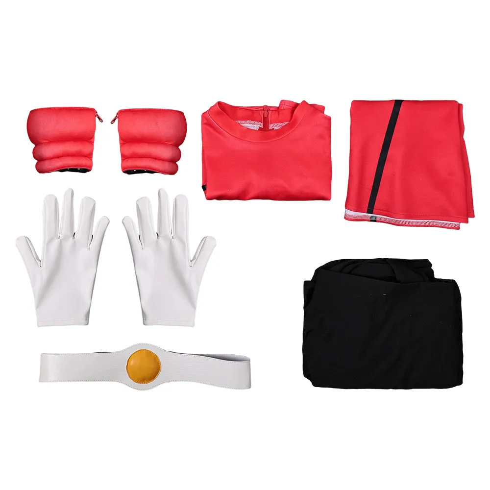 Princess Peach: Showtime! Mighty Peach Red Suit Cosplay Costume Outfits