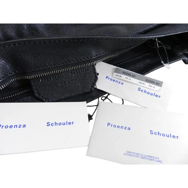 Proenza Schouler PS1 Extra Large Black Leather and Nylon Bag