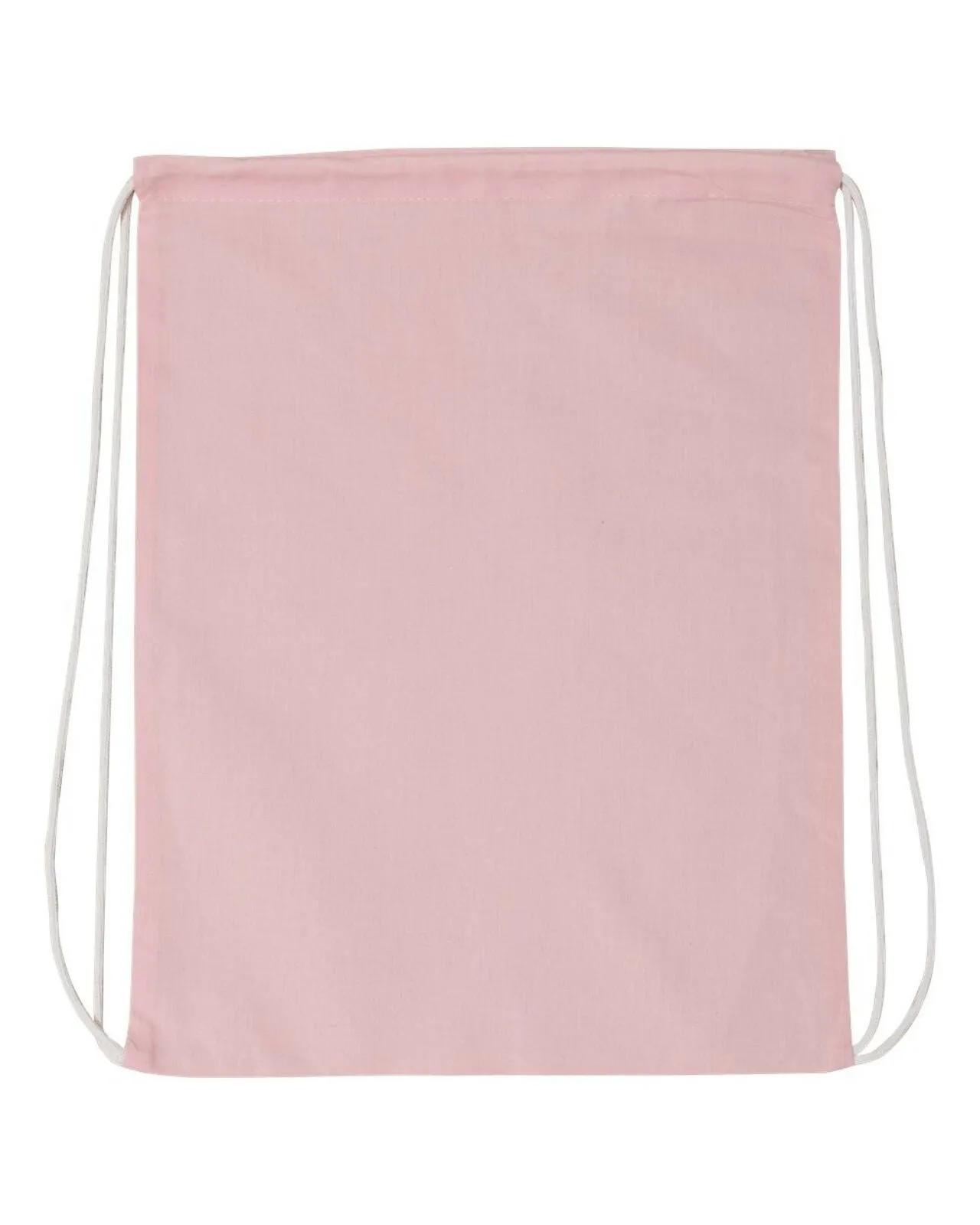 Q-Tees Cotton String Bag Drawstring Backpack Cinch Sack 14" X 18" OS One Size