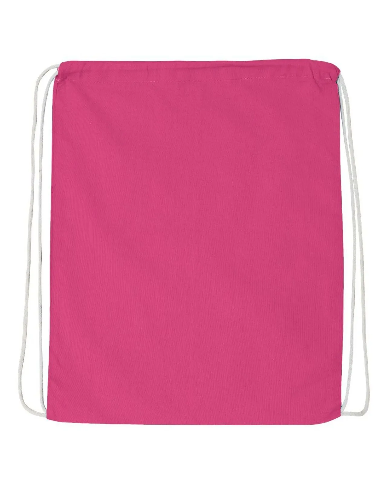 Q-Tees Cotton String Bag Drawstring Backpack Cinch Sack 14" X 18" OS One Size