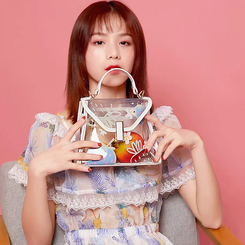 "PASTEL TRANSPARENT FRUIT PRINT" BAG UB2421