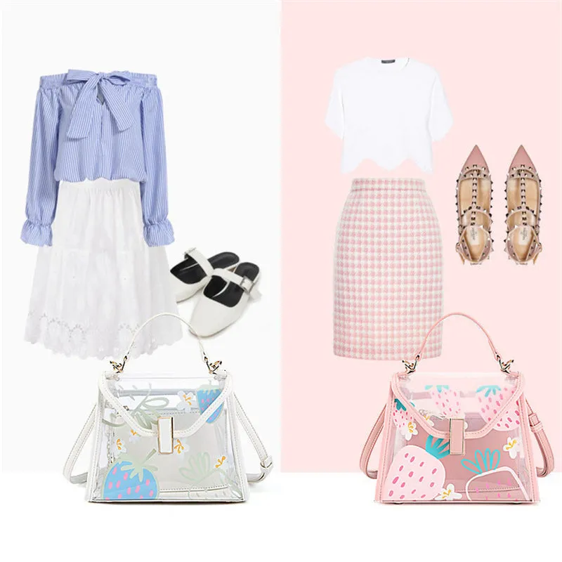 "PASTEL TRANSPARENT FRUIT PRINT" BAG UB2421