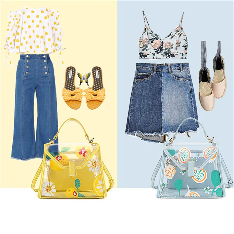 "PASTEL TRANSPARENT FRUIT PRINT" BAG UB2421