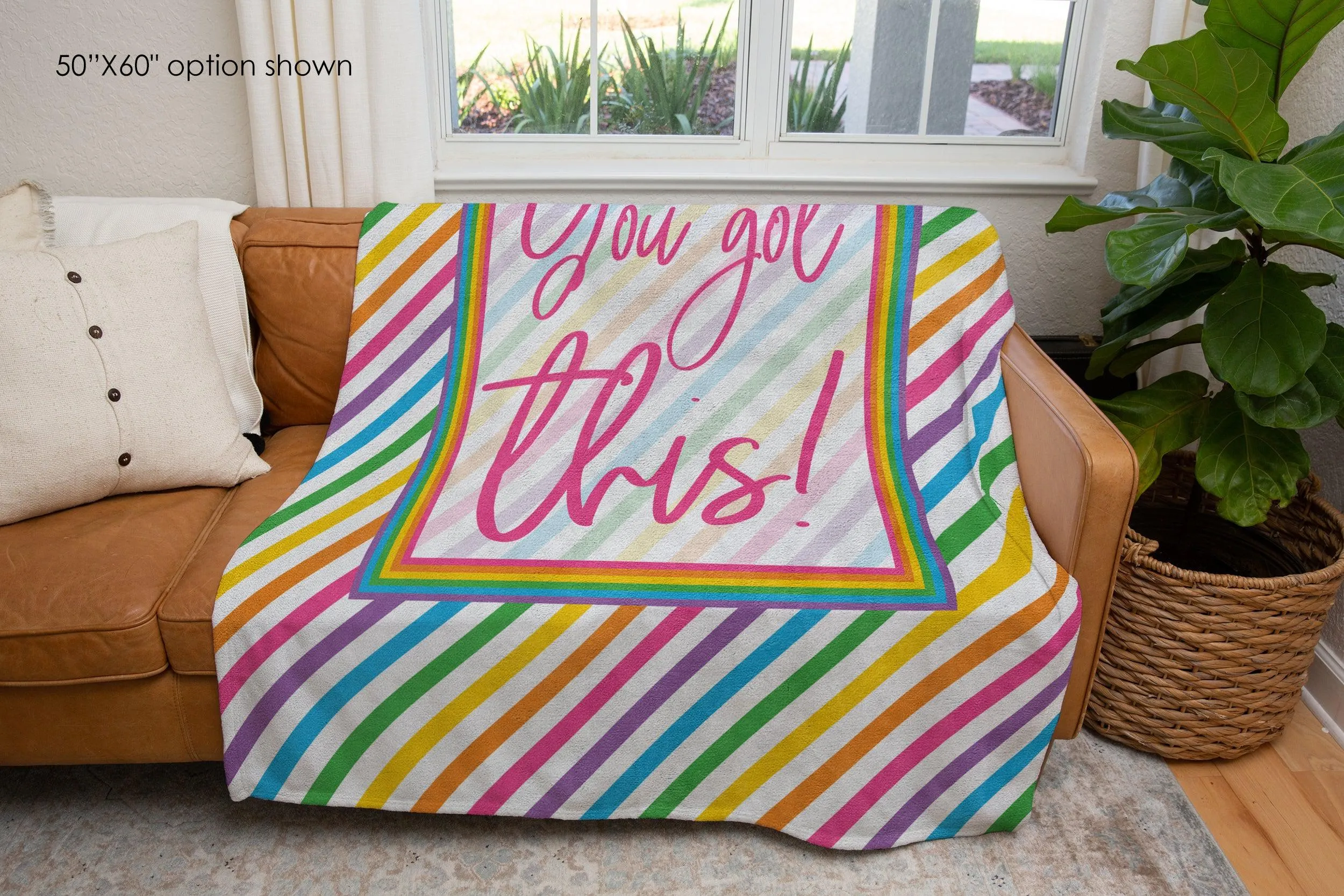 Rainbow You Got This Inspirational Blanket