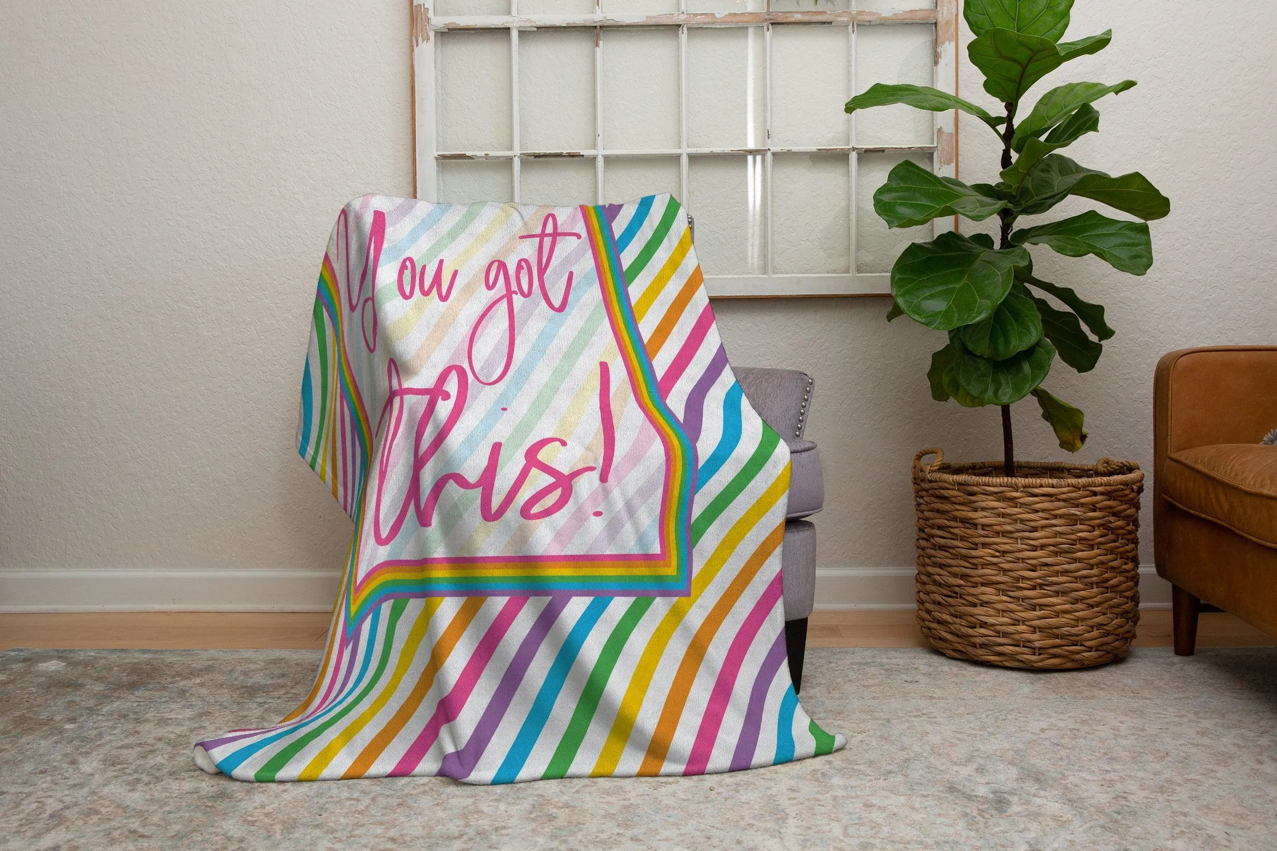 Rainbow You Got This Inspirational Blanket