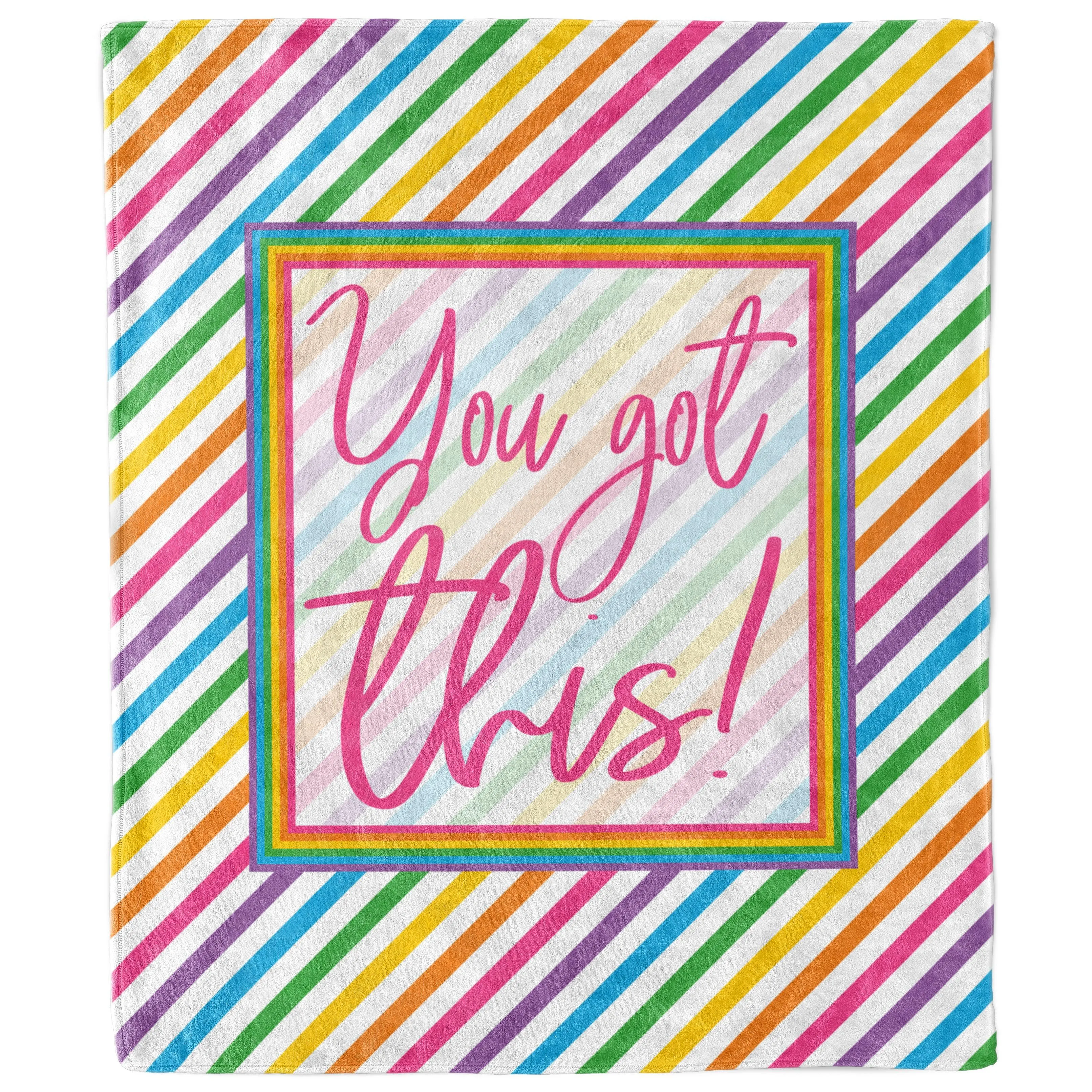 Rainbow You Got This Inspirational Blanket