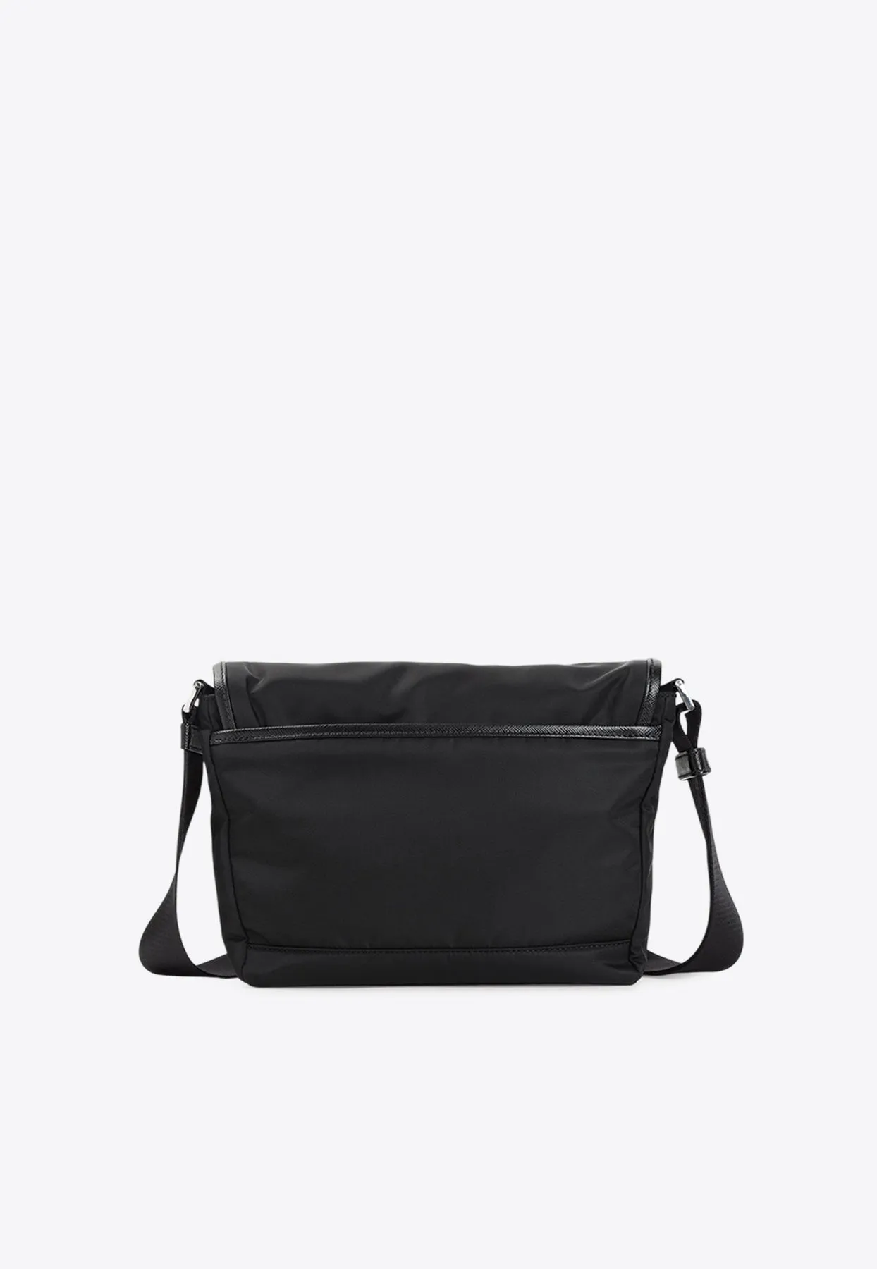 Re-Nylon and Leather Shoulder Bag