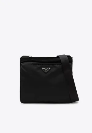 Re-Nylon Triangle Logo Messenger Bag