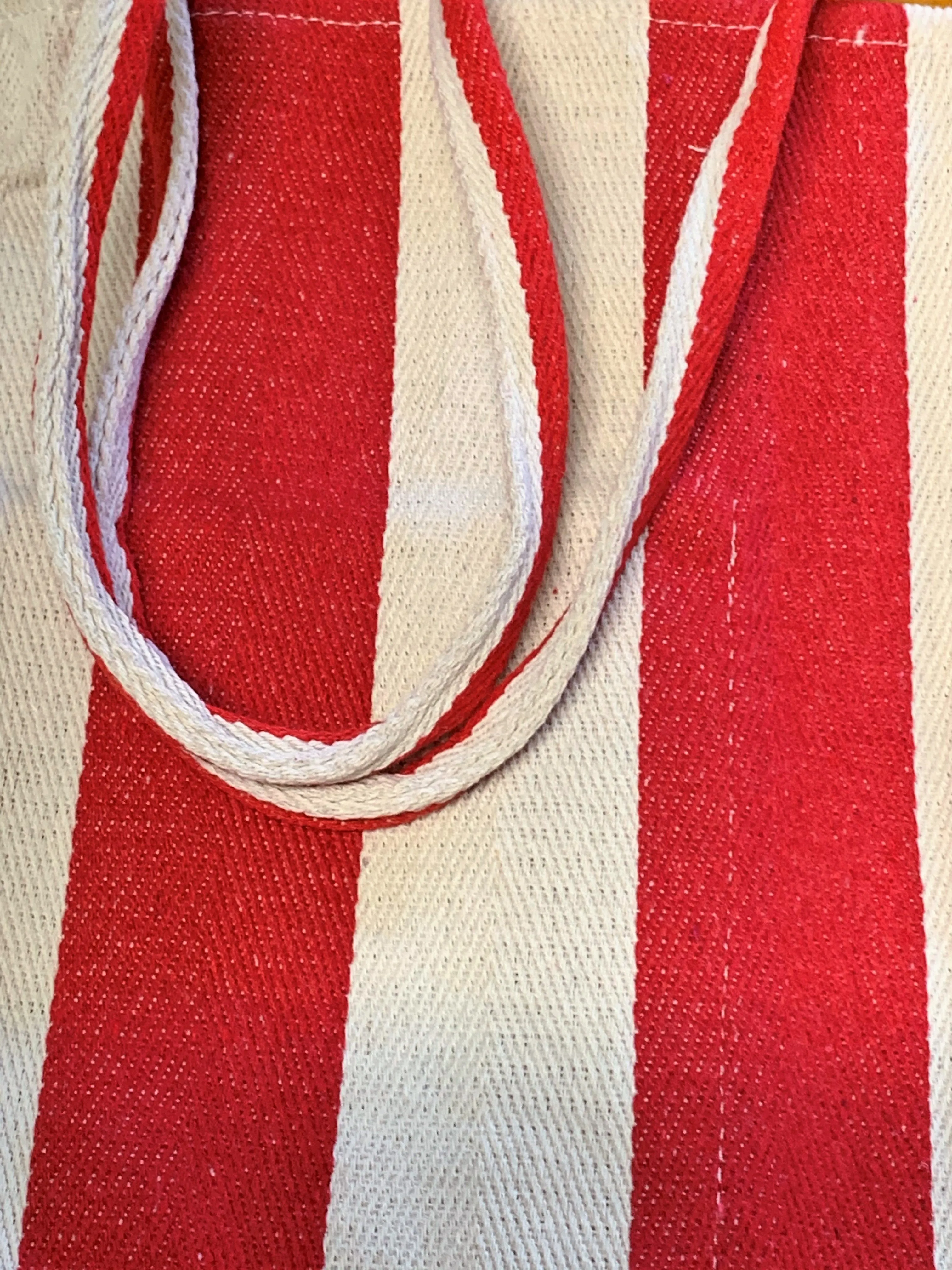 Red Striped Beach/Creek Bag