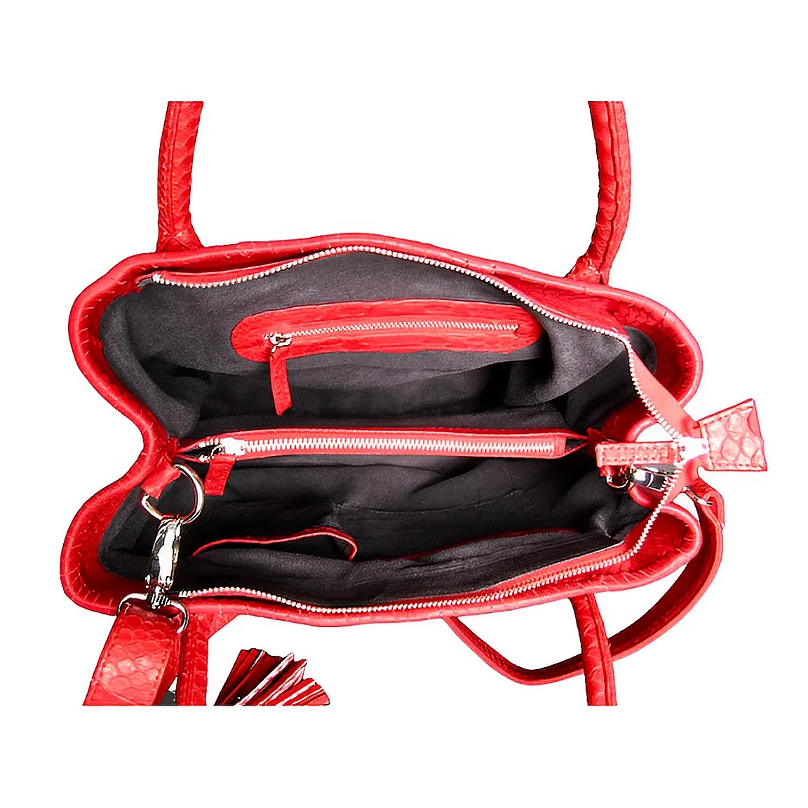 Red Tassel Tote Bag