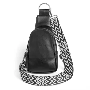 Rhea Crossbody w/Strap-Black