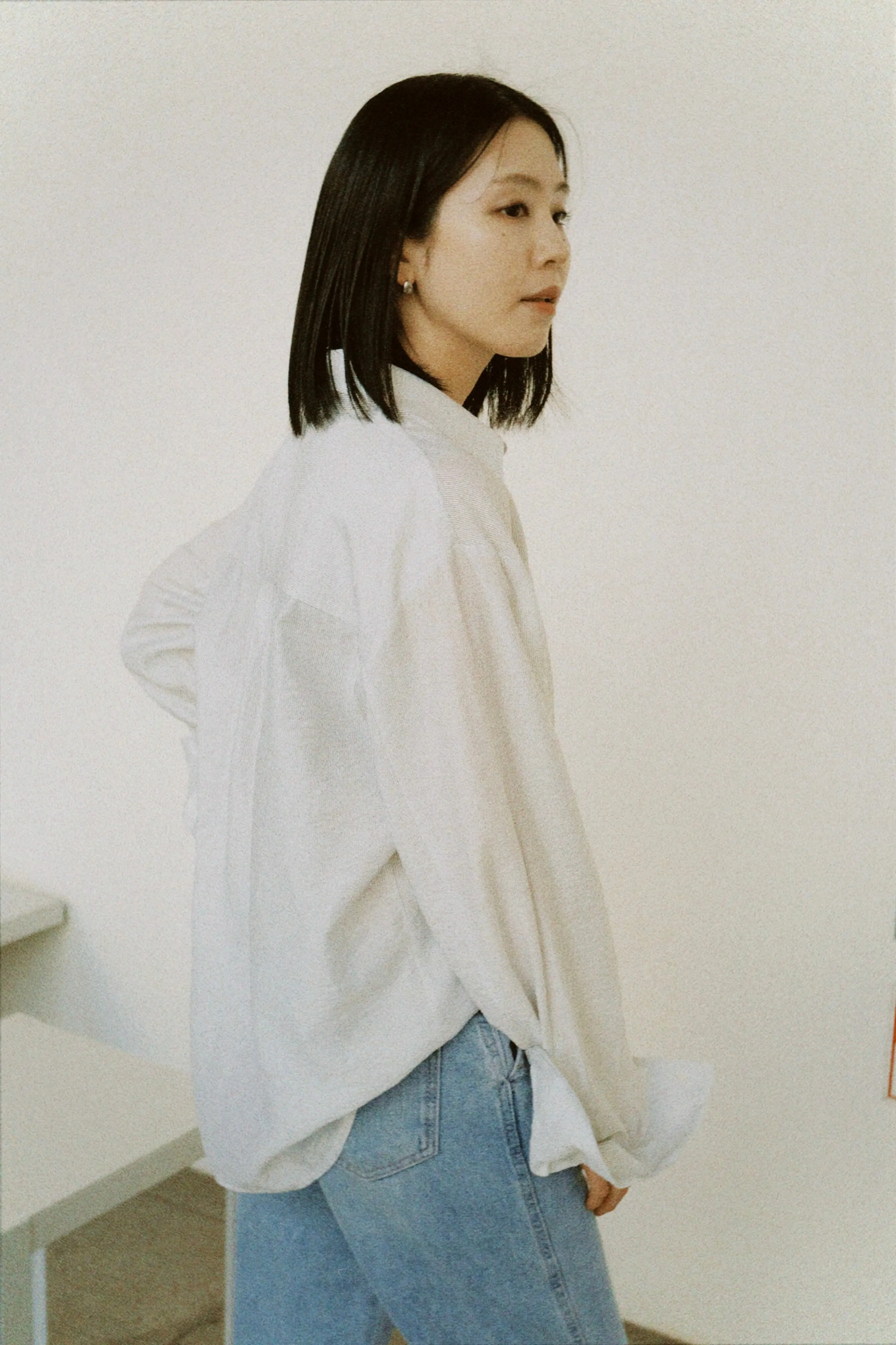 Rolled Sleeves Striped Shirt