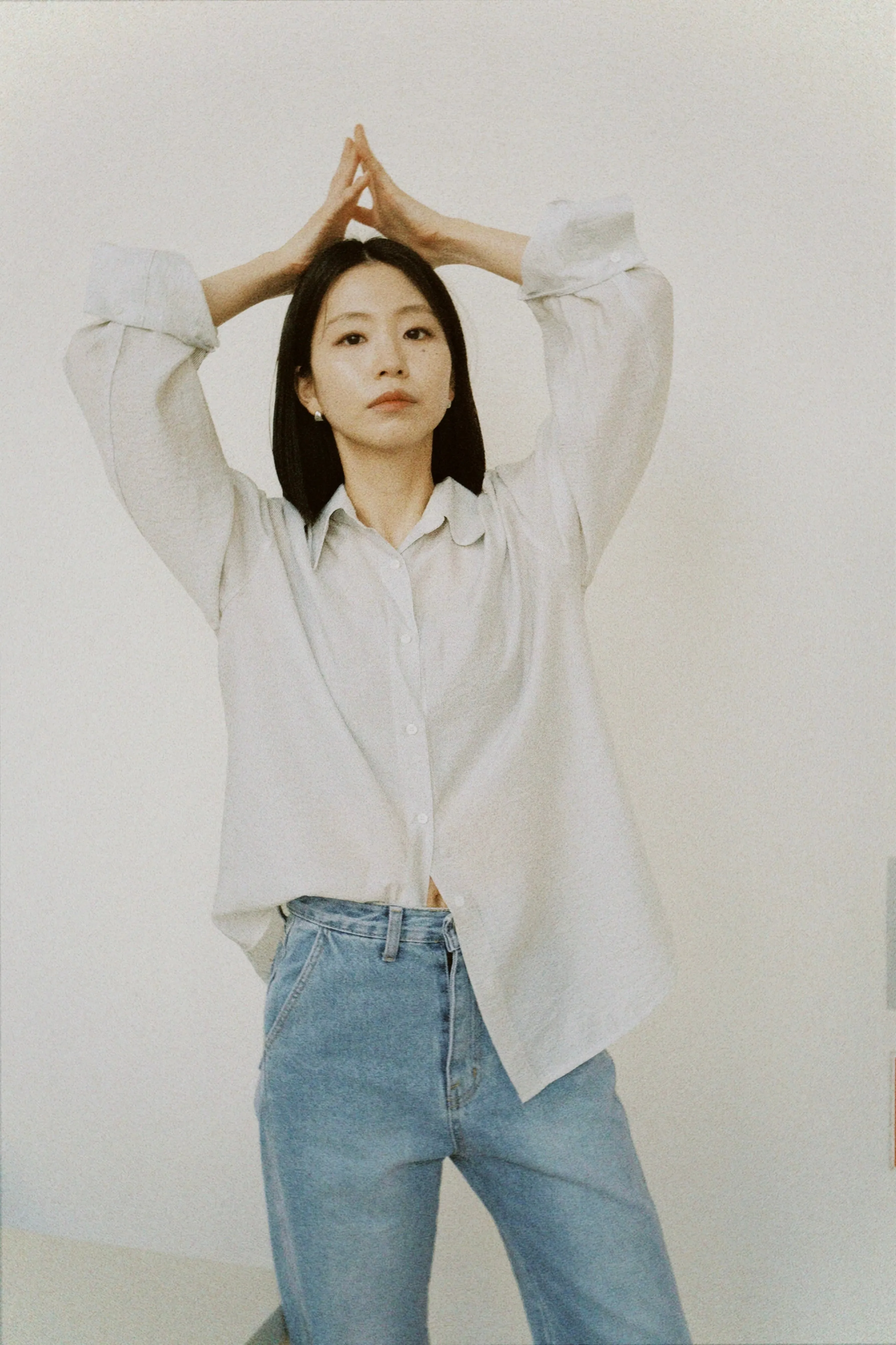 Rolled Sleeves Striped Shirt