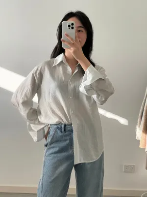 Rolled Sleeves Striped Shirt