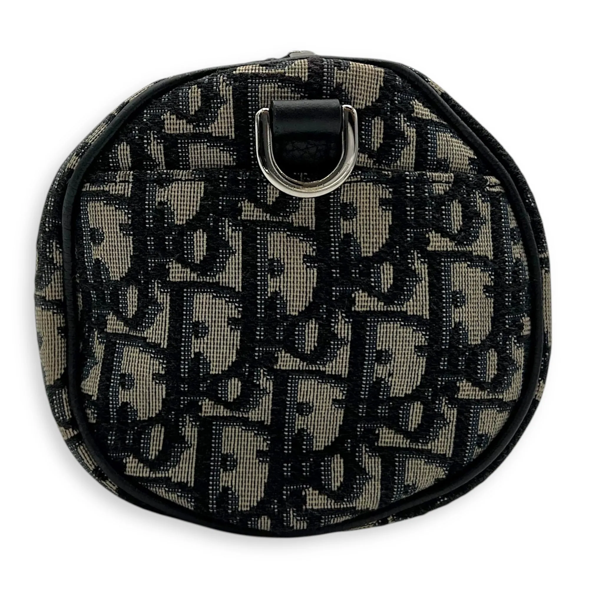 Roller Crossbody Bag Blue in Canvas, Silver hardware