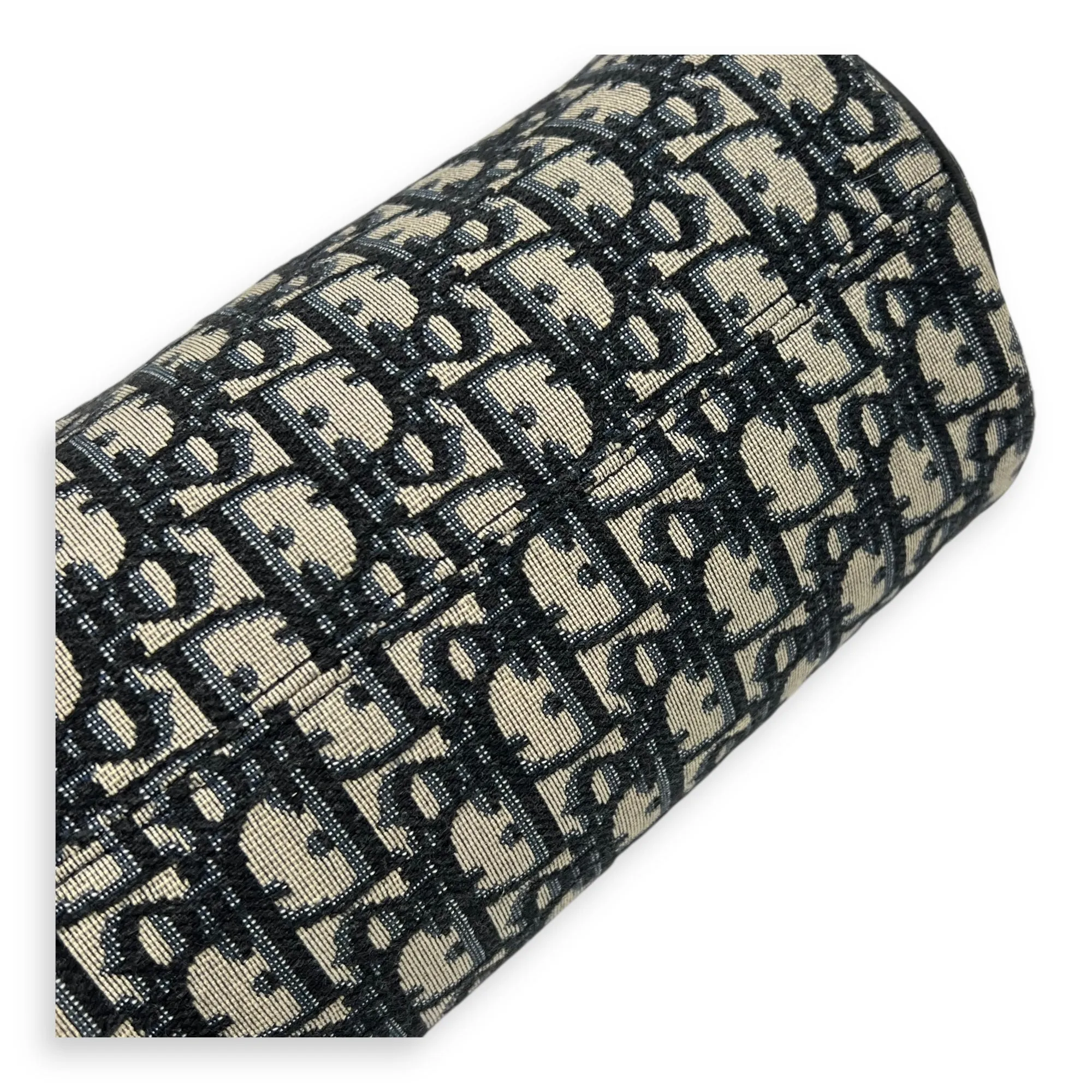 Roller Crossbody Bag Blue in Canvas, Silver hardware
