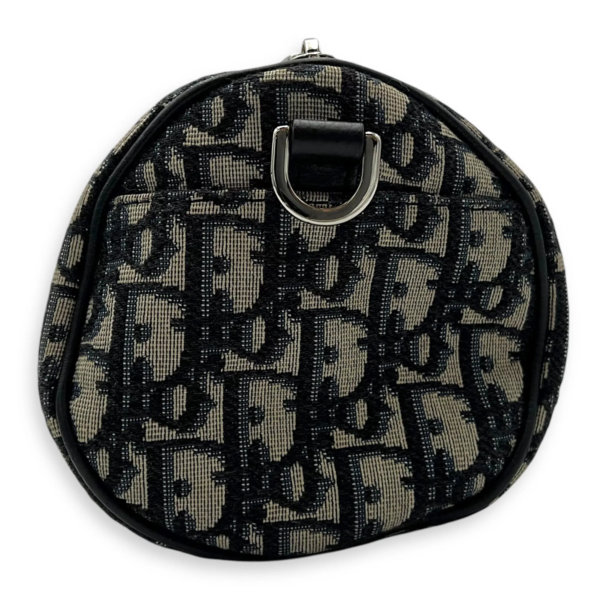 Roller Crossbody Bag Blue in Canvas, Silver hardware