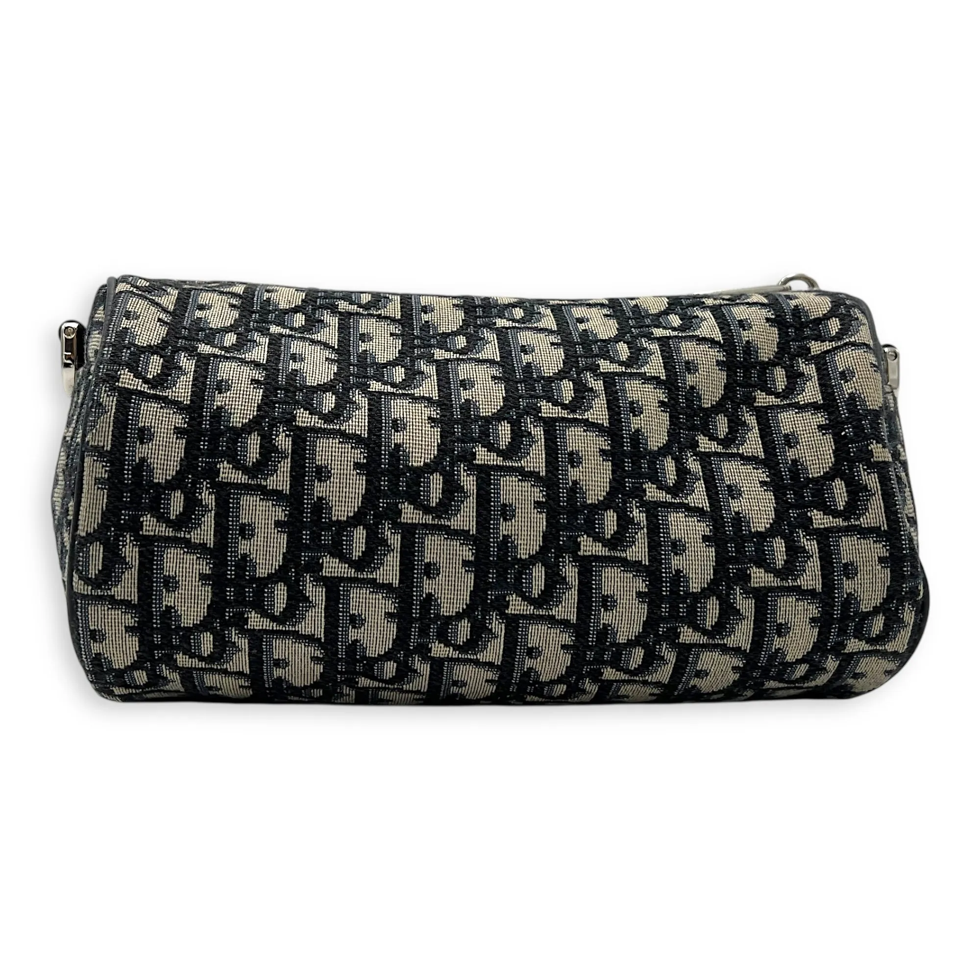 Roller Crossbody Bag Blue in Canvas, Silver hardware