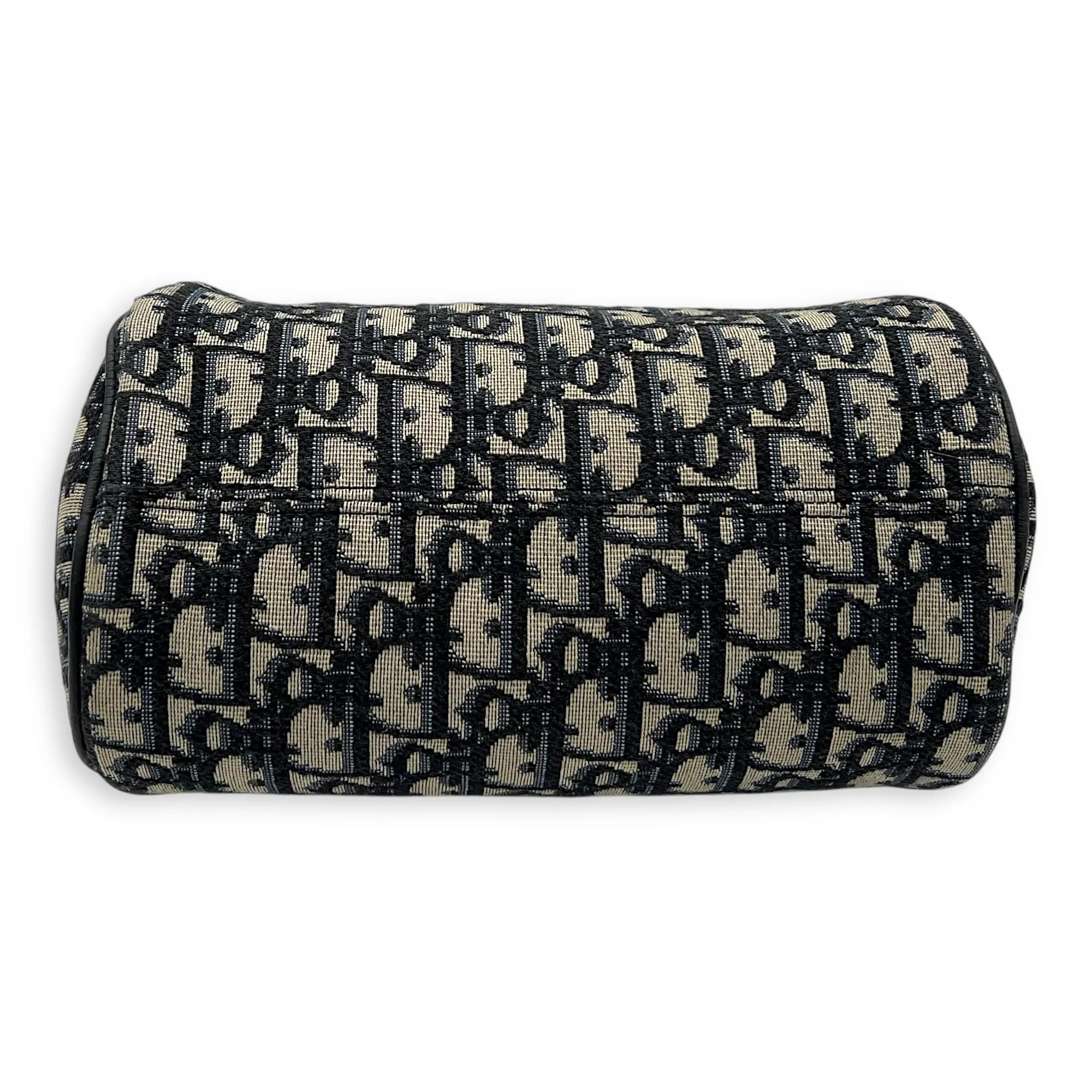 Roller Crossbody Bag Blue in Canvas, Silver hardware