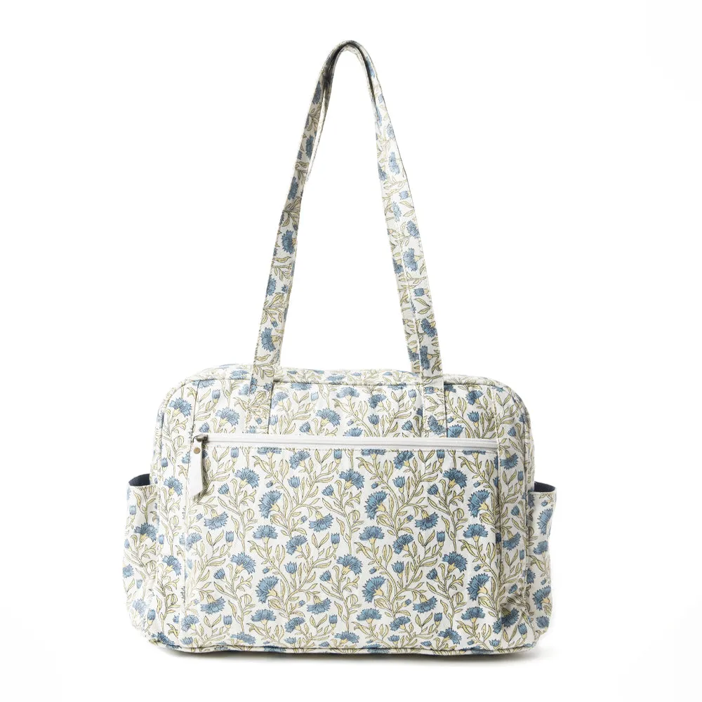 Royal Damask Diaper Bag Off White
