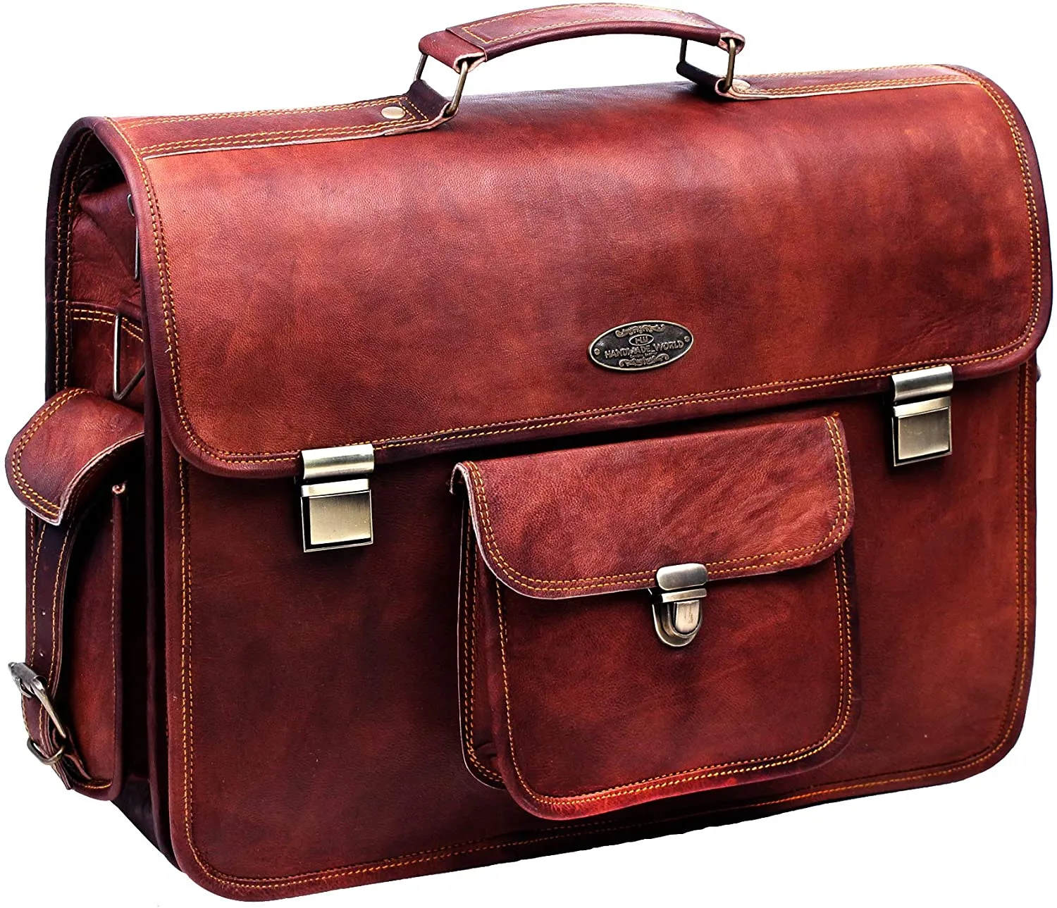 Rustic Vintage Leather Messenger Bag