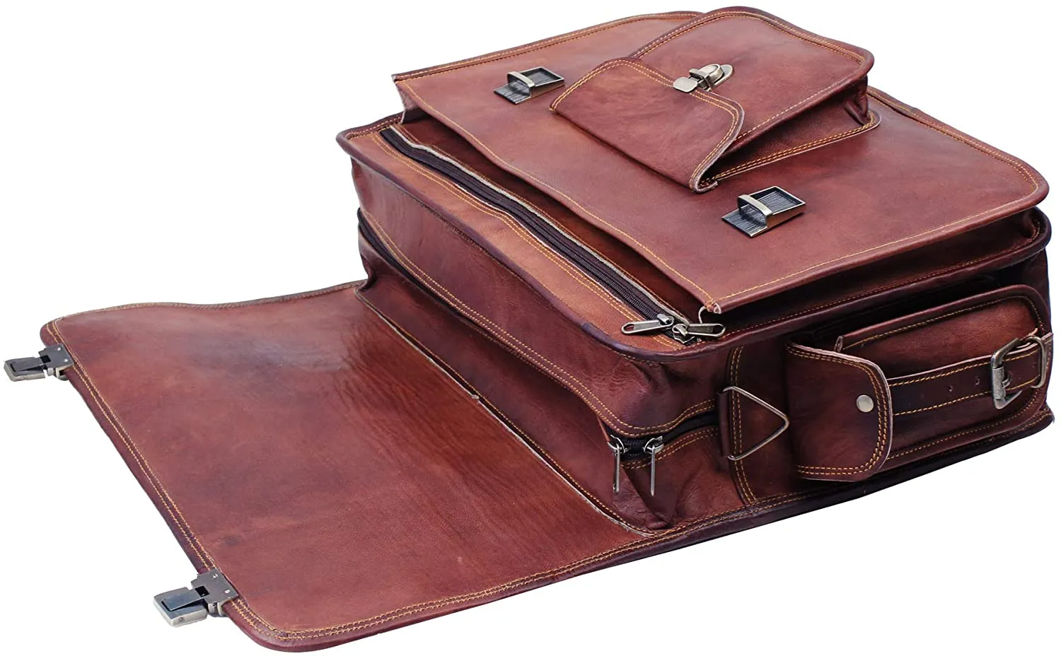 Rustic Vintage Leather Messenger Bag
