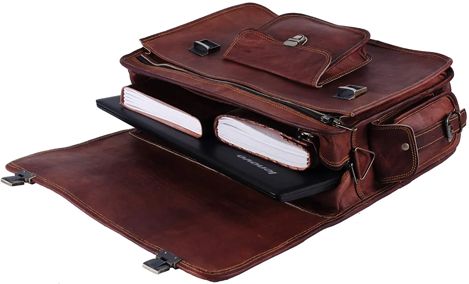 Rustic Vintage Leather Messenger Bag