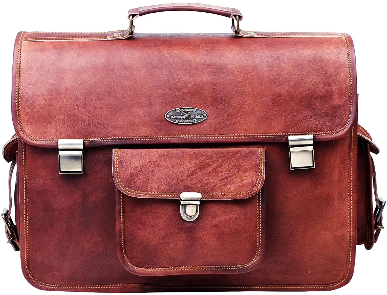 Rustic Vintage Leather Messenger Bag